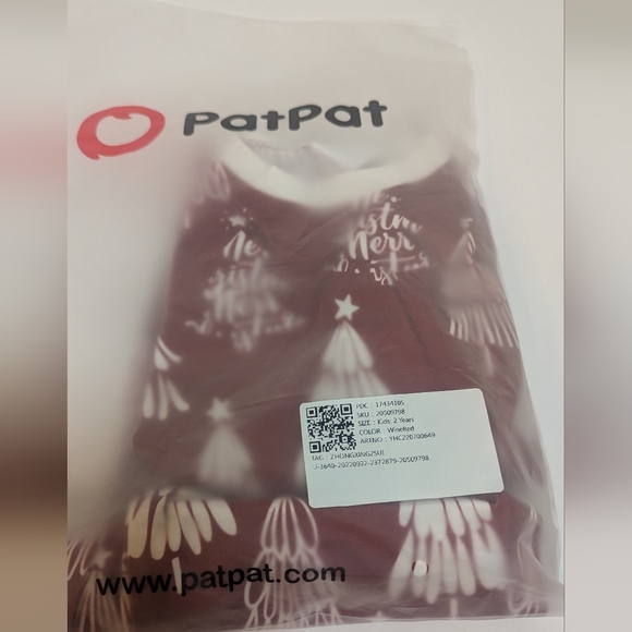 🖤PatPat Christmas Tree Red Kids Pajama Set - Picture 5 of 7